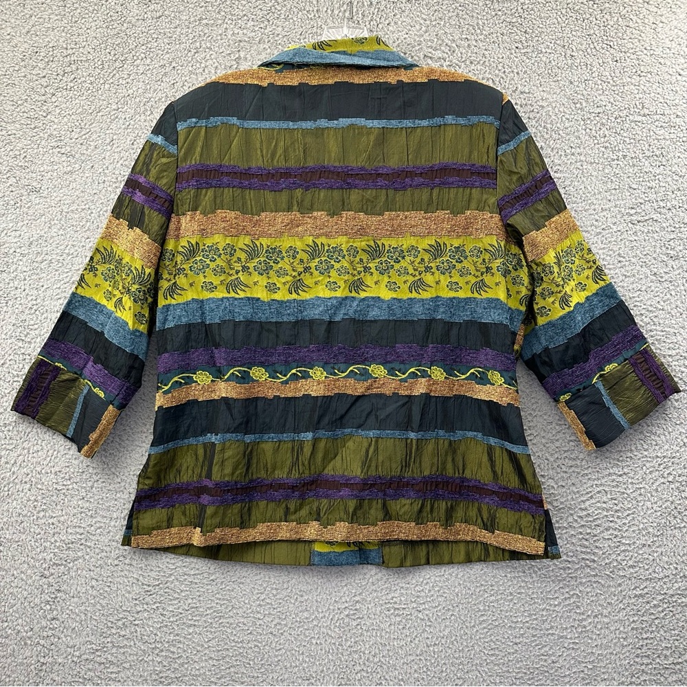 Koret Dress Floral Patchwork Textured Blazer Jacket Boho Art To Wear Women's 14 - Picture 5 of 10